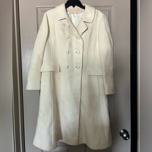 Yellow Double-Breasted Women's Coat